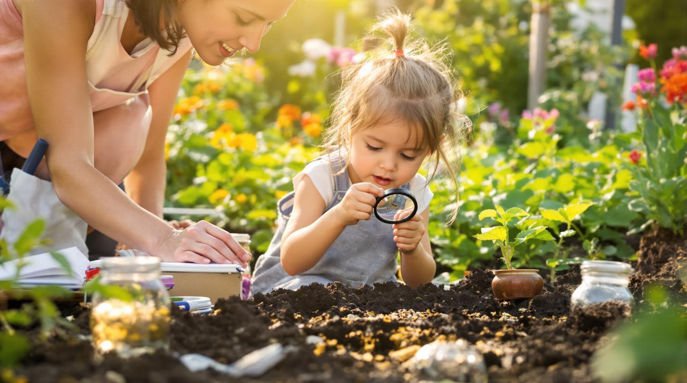 Portrait : cette famille transforme son jardin en laboratoire scientifique pour éveiller ses enfants